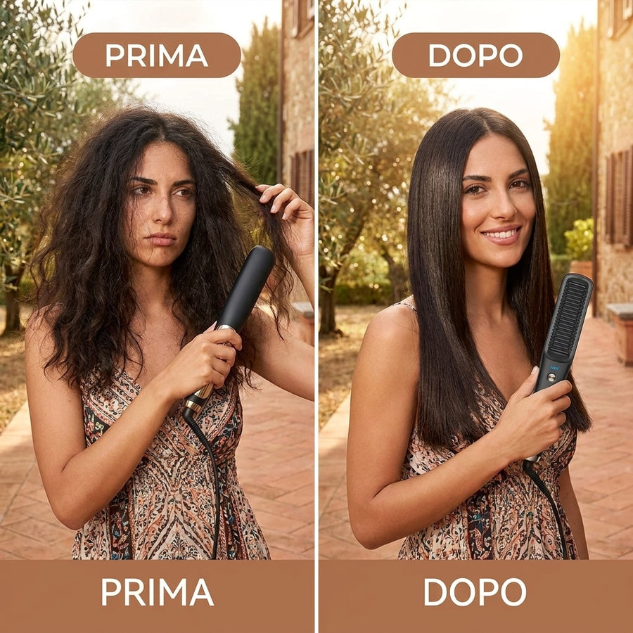 Nolvira – Spazzola Lisciante Senza Filo Ricaricabile