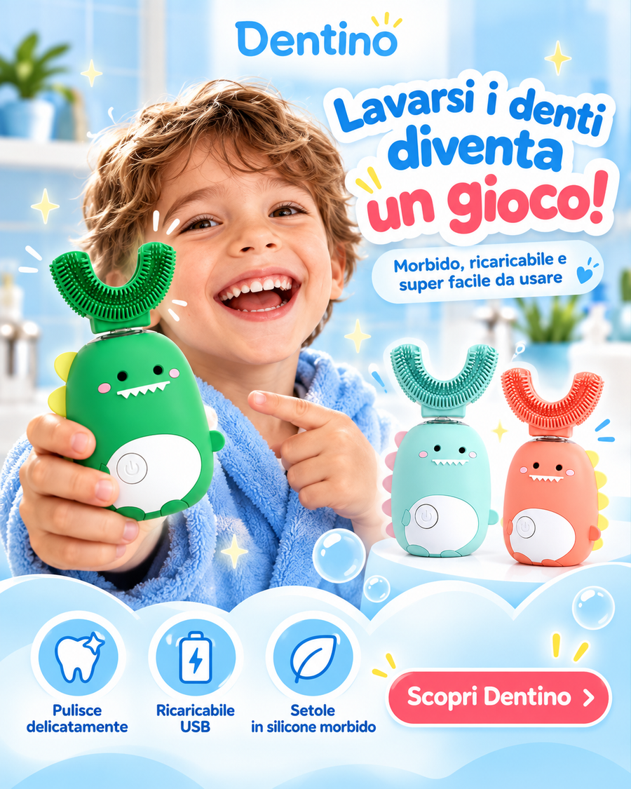 Dentino – Spazzolino Elettrico a U per Bambini